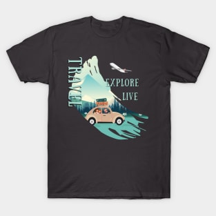 Explore, Live,Travel T-Shirt